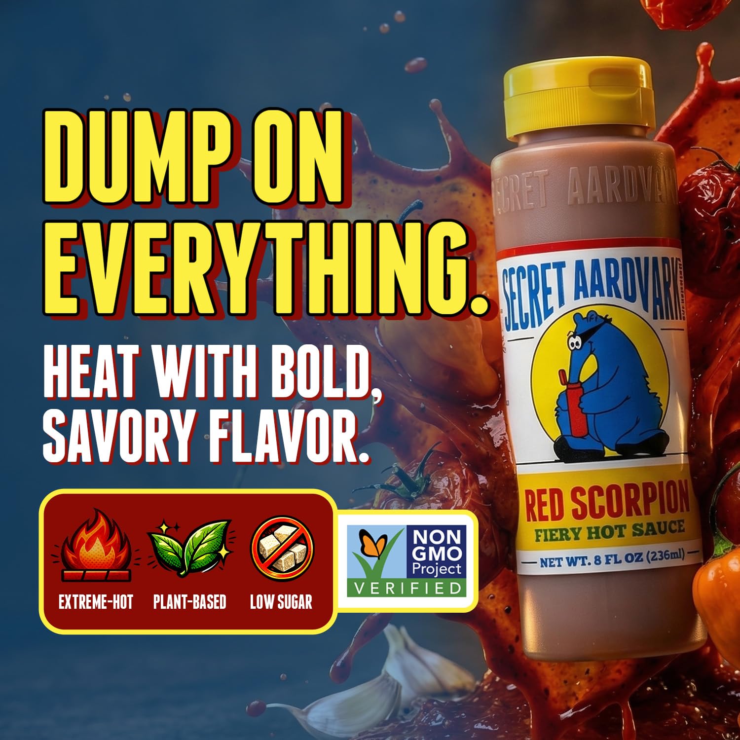Secret Aardvark label close-up highlighting ingredients and clean-label benefit