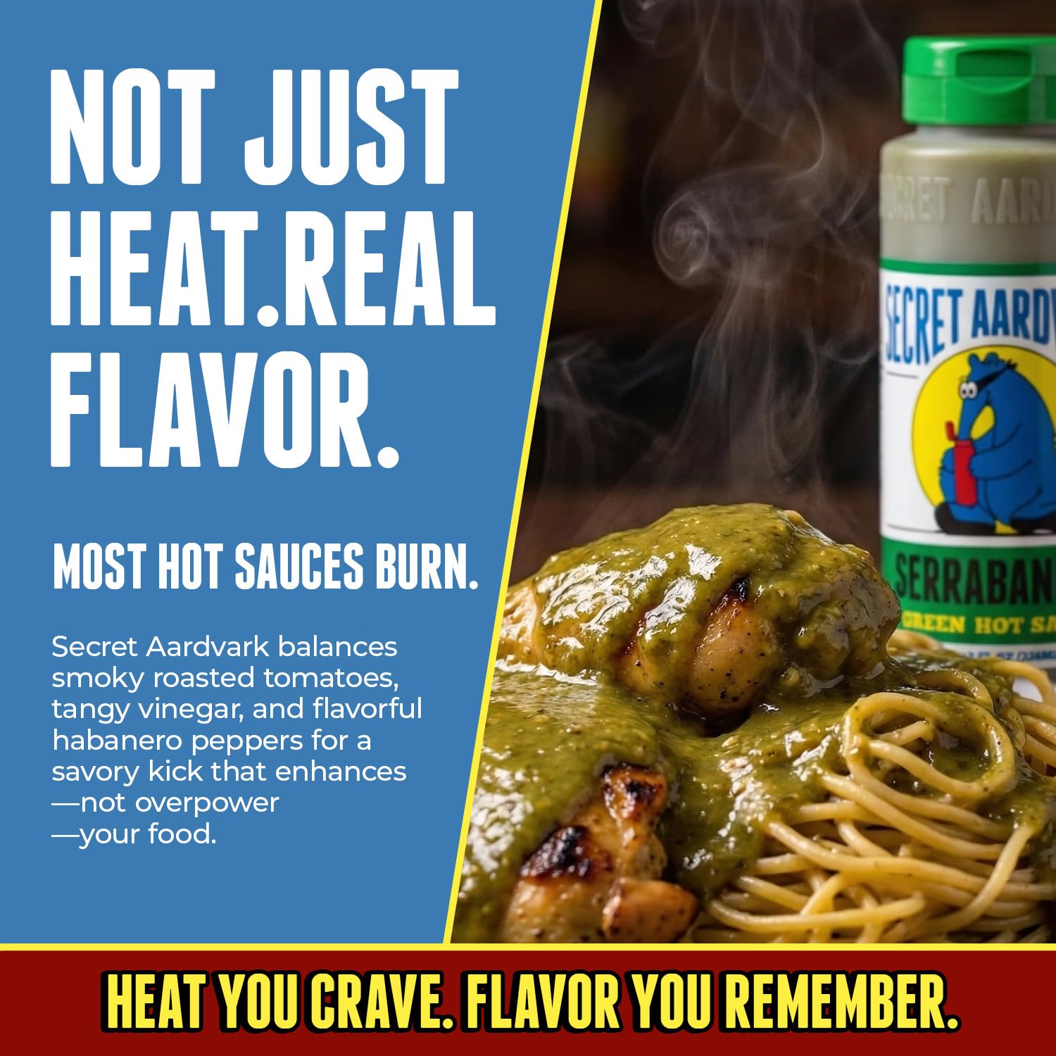 Label detail on Secret Aardvark bottle highlighting non-GMO and ingredient clarity benefit