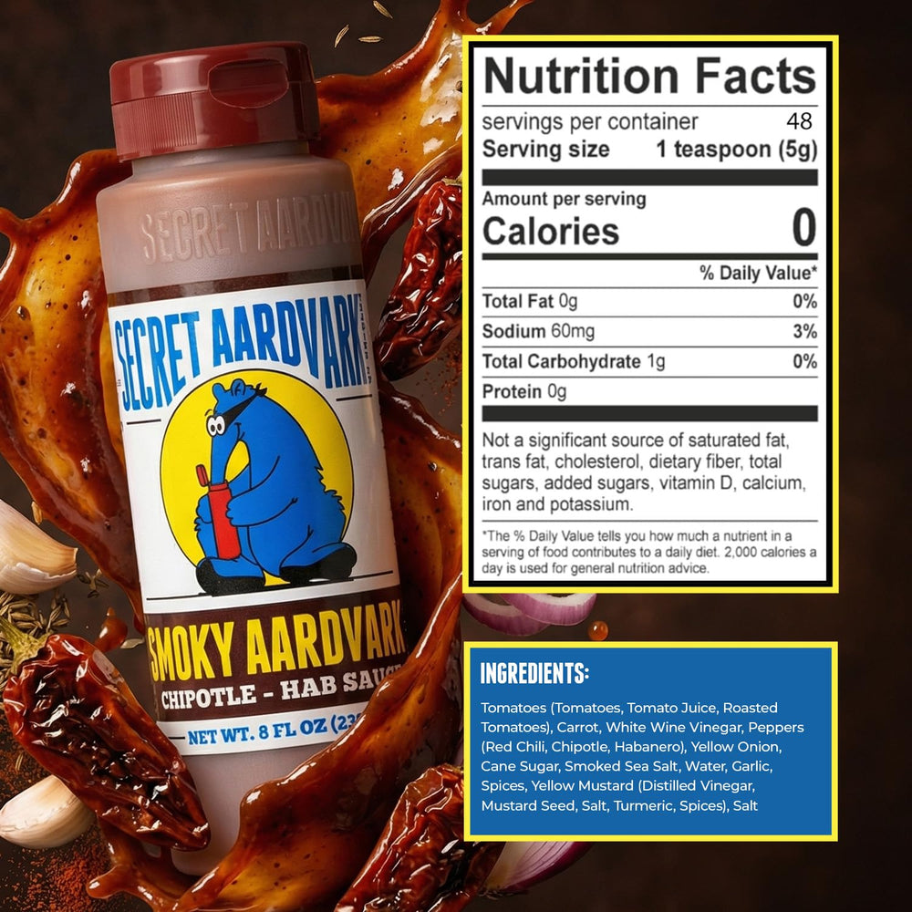 Secret Aardvark drizzled on burger providing smoky depth and mild heat