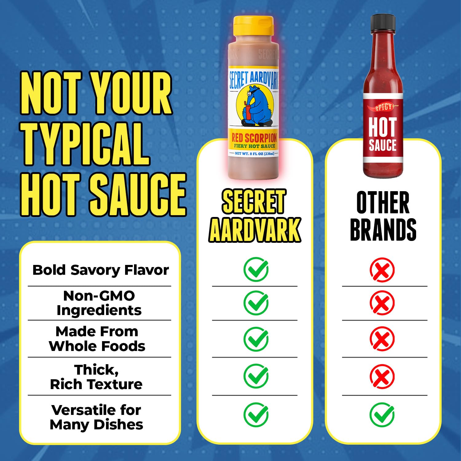 Secret Aardvark texture on spoon showing thick, smoky sauce for rich flavor benefit