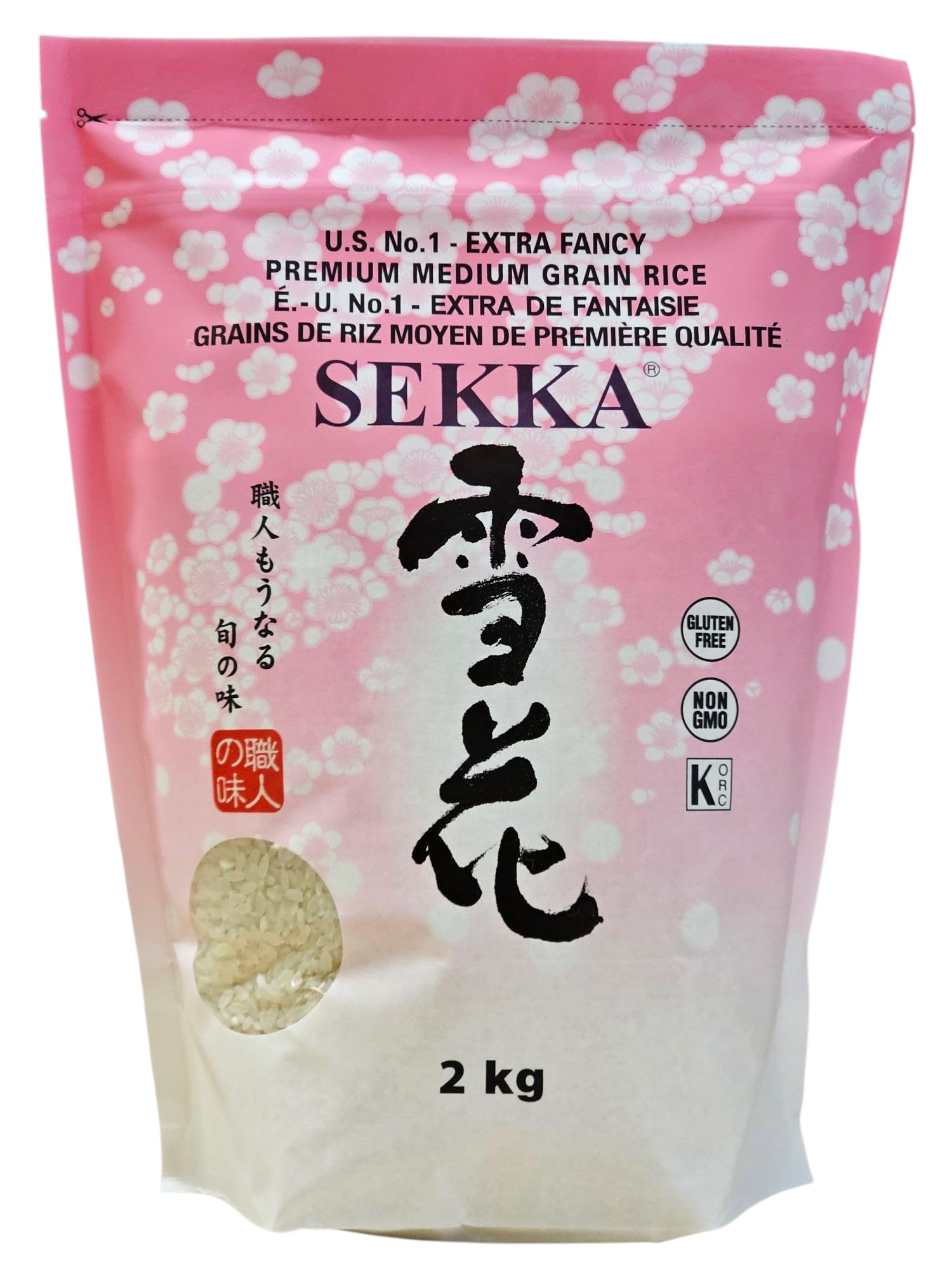Sekka front packaging showing bag and clear product view, reliable pantry staple