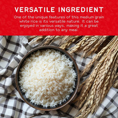 Sekka rice on measuring scale showing 15 lb quantity for large families or restaurants