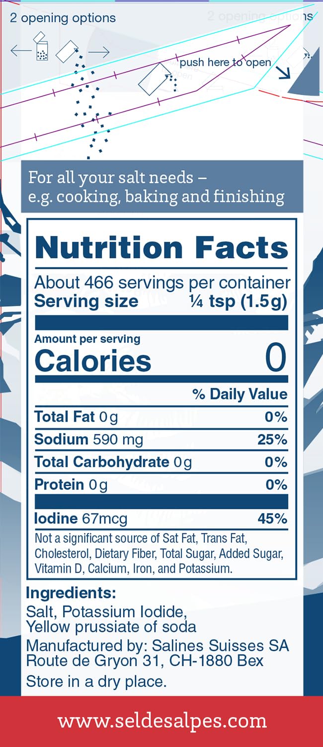 SEL DES ALPES salt measured for baking to ensure accurate results