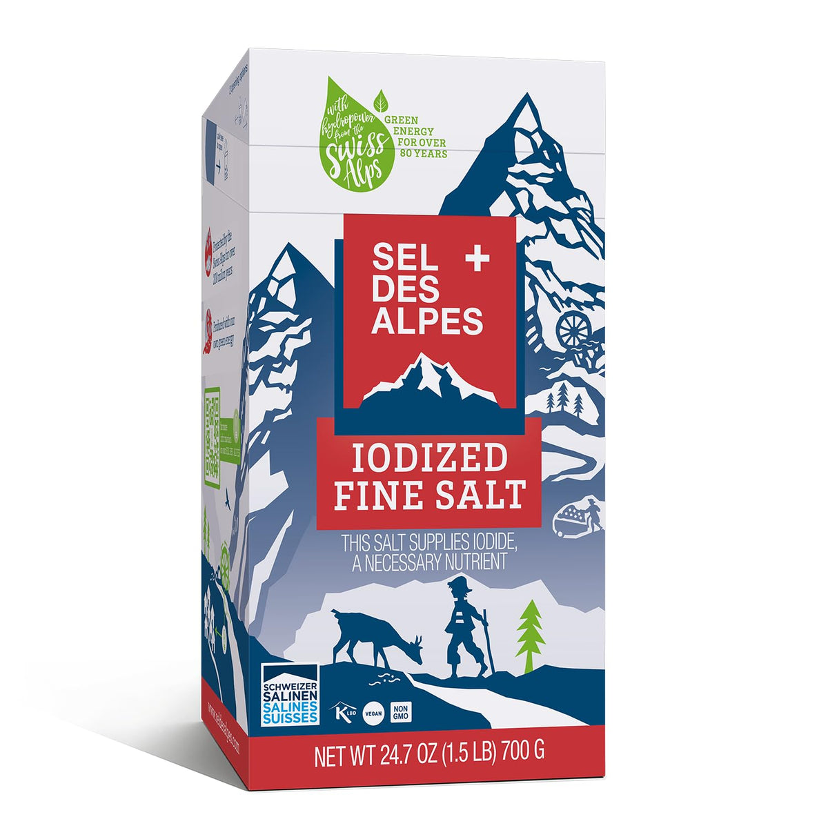 SEL DES ALPES front package showing product and size with clear labeling benefit: easy identification