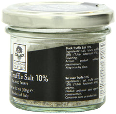 Selezione Tartufi close-up of truffle salt texture, highlights aroma