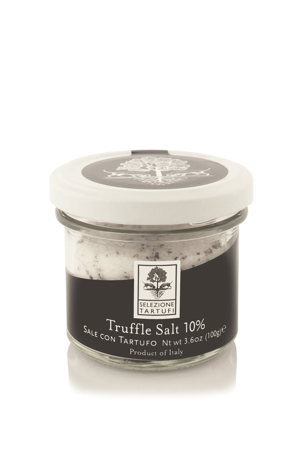 Selezione Tartufi jar front view showing truffle salt goodness