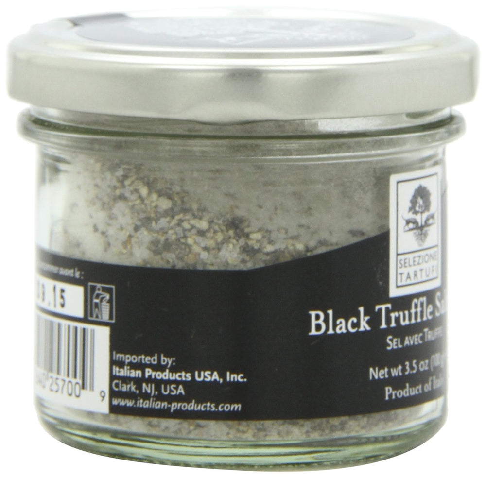 Selezione Tartufi label close-up showing 10% black truffle concentration