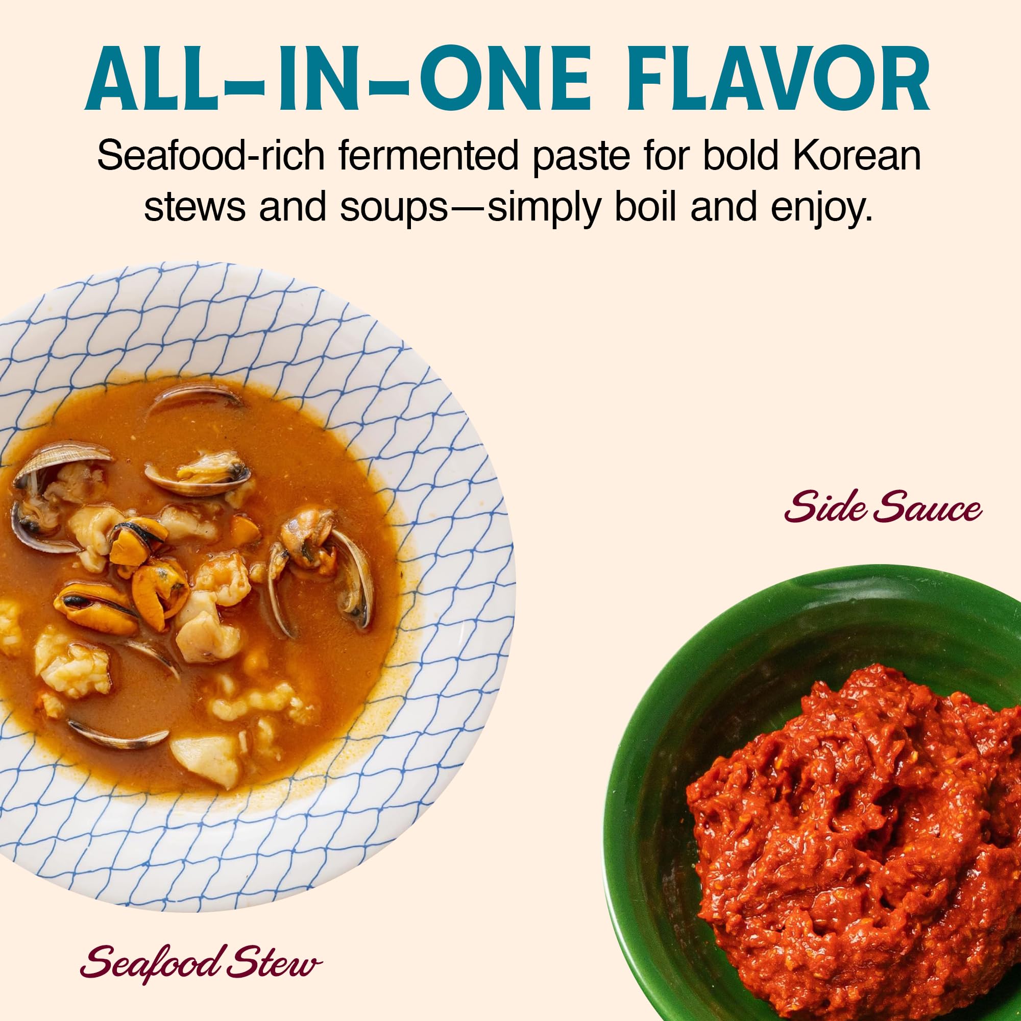Sempio used in simmering stew pot, enhancing broth with deep savory flavor