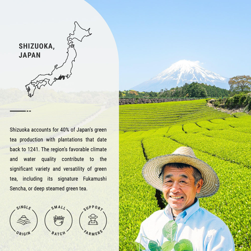 Senbird brewed cup top view with vivid green color and appetizing aroma benefit
