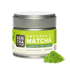 Sencha Naturals front pouch showing package and freshness seal benefits