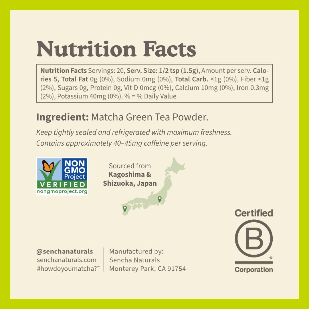Sencha Naturals pouch in kitchen setting implying daily ritual and freshness benefit