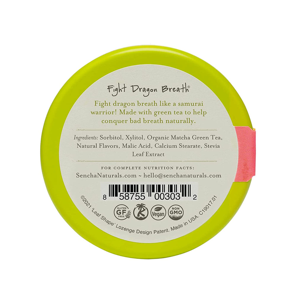 SENCHA NATURALS open tin with visible mints for easy access on the go