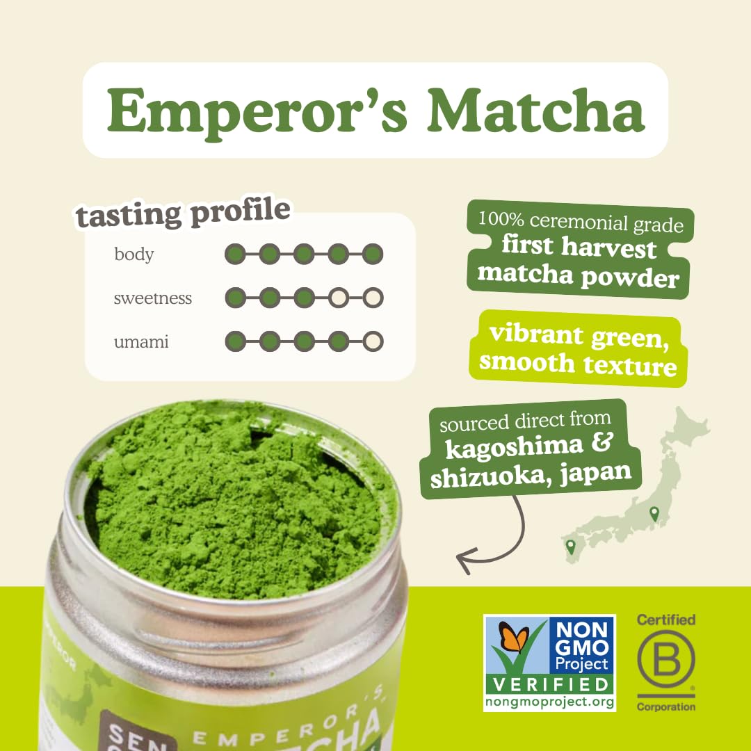 Sencha Naturals spoon measure of powder showing easy portion control benefit