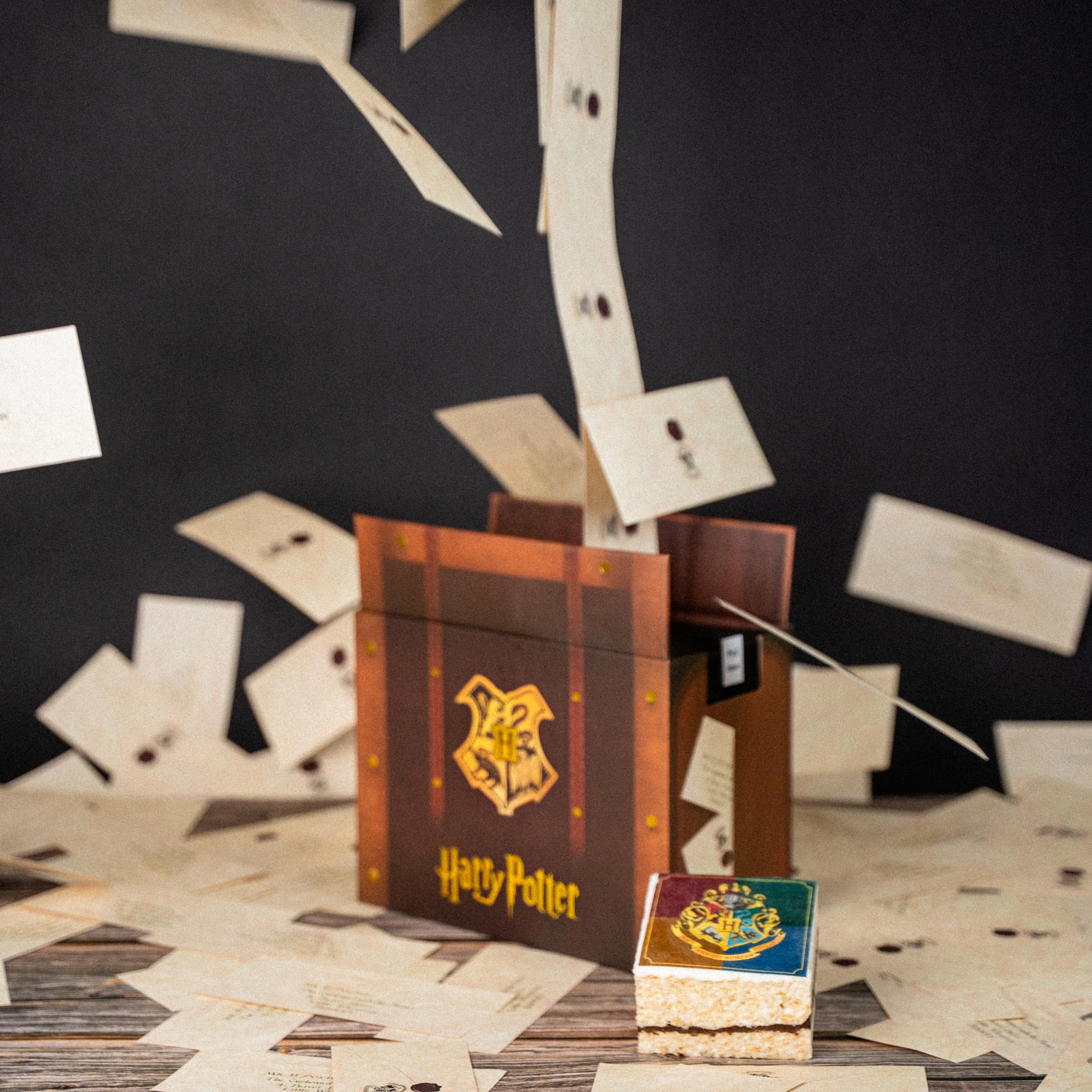 Send A Cake trunk-style box front view showing collectible design and display appeal