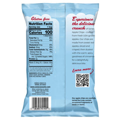 Seneca foil-lined bag opened to show chips keeping freshness and crunch
