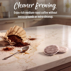 Senseo brewed cup with crema demonstrating rich appearance