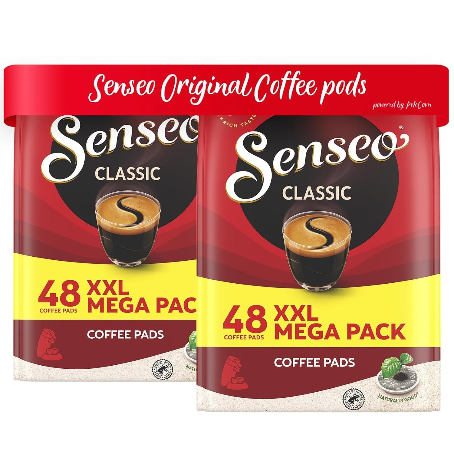 Senseo pack front view showing product and convenience