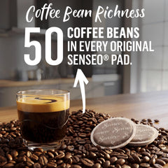 Senseo open pack with stacked pads, Senseo brand convenience