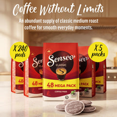 Senseo close-up of coffee pad texture highlighting even dosing and quick brew benefit
