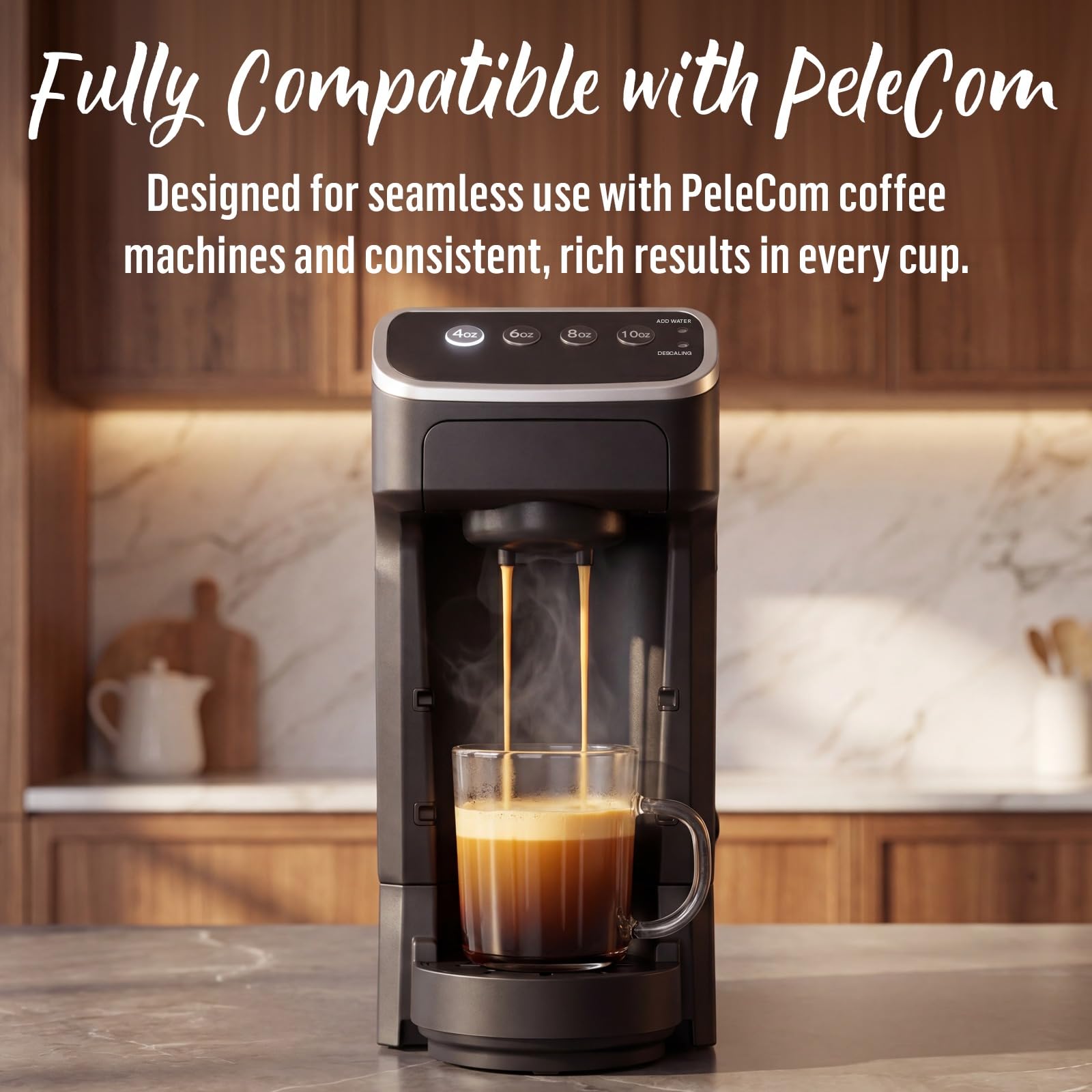 Senseo pad in holder inside machine for fast brewing