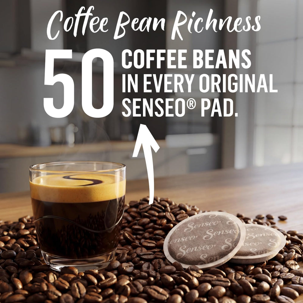 Senseo pad placed in compatible brewer for easy use