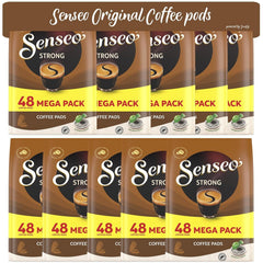 Senseo front packaging showing bulk pods and benefits