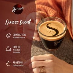 Senseo pod placed in machine preparing to brew for consistent cups