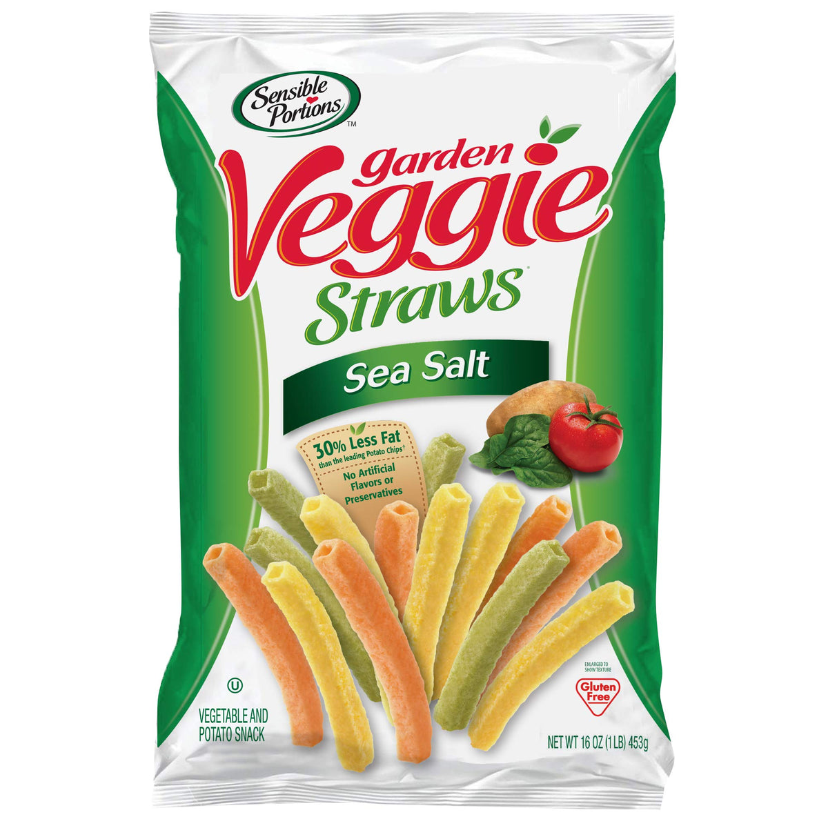 Sensible Portions front packaging showing sea salt flavor and bulk six-pack benefit