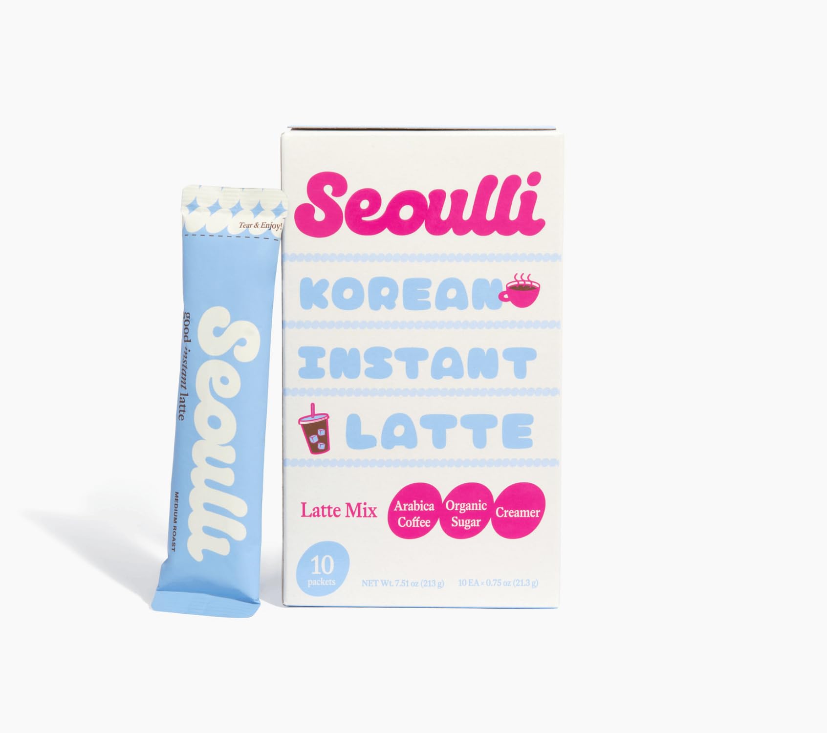 Seoulli front packaging showing 10-pack and branding for easy selection