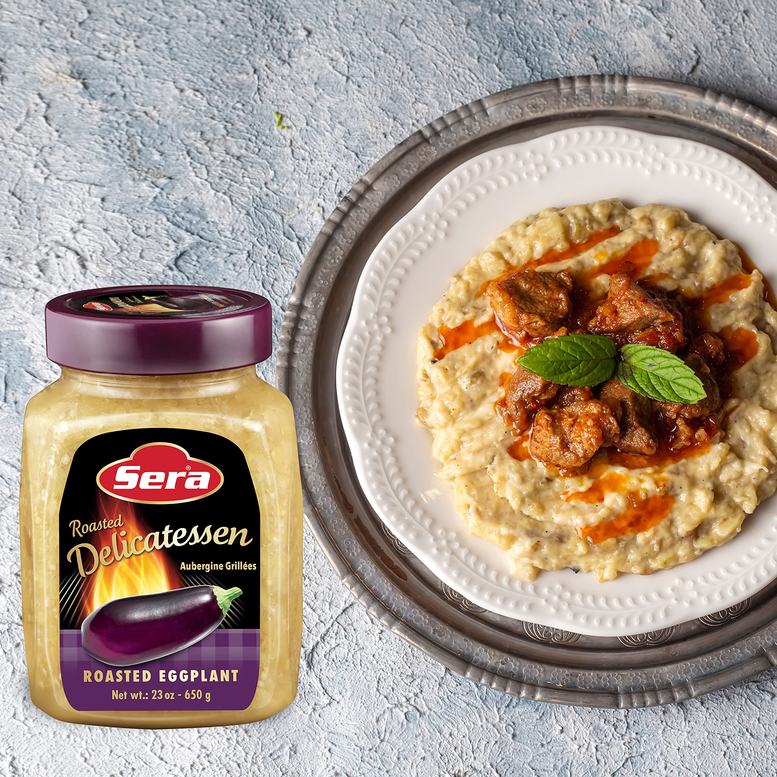 Close-up of Sera puree texture highlighting smooth spreadable consistency