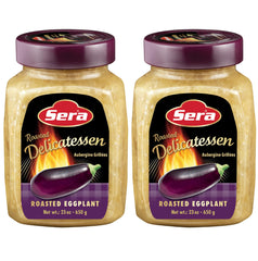 Sera jar front packaging showing 23 oz label and smoky eggplant appeal