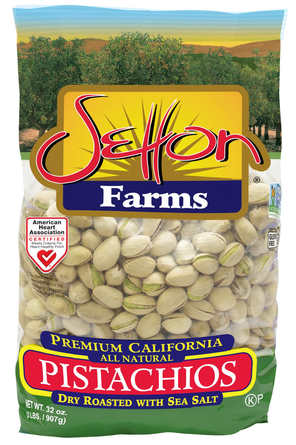 Setton Farms front packaging 2 lb bag showing product and benefits