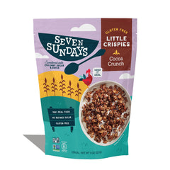 Seven Sundays close-up of Little Crispies texture highlighting crunchy benefit