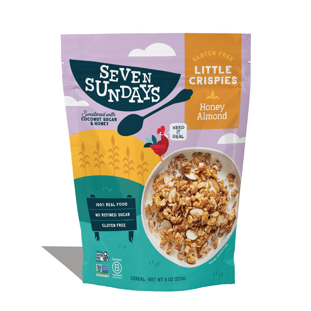 Seven Sundays close-up of little crispies texture highlighting crunchy clusters and protein-rich pieces