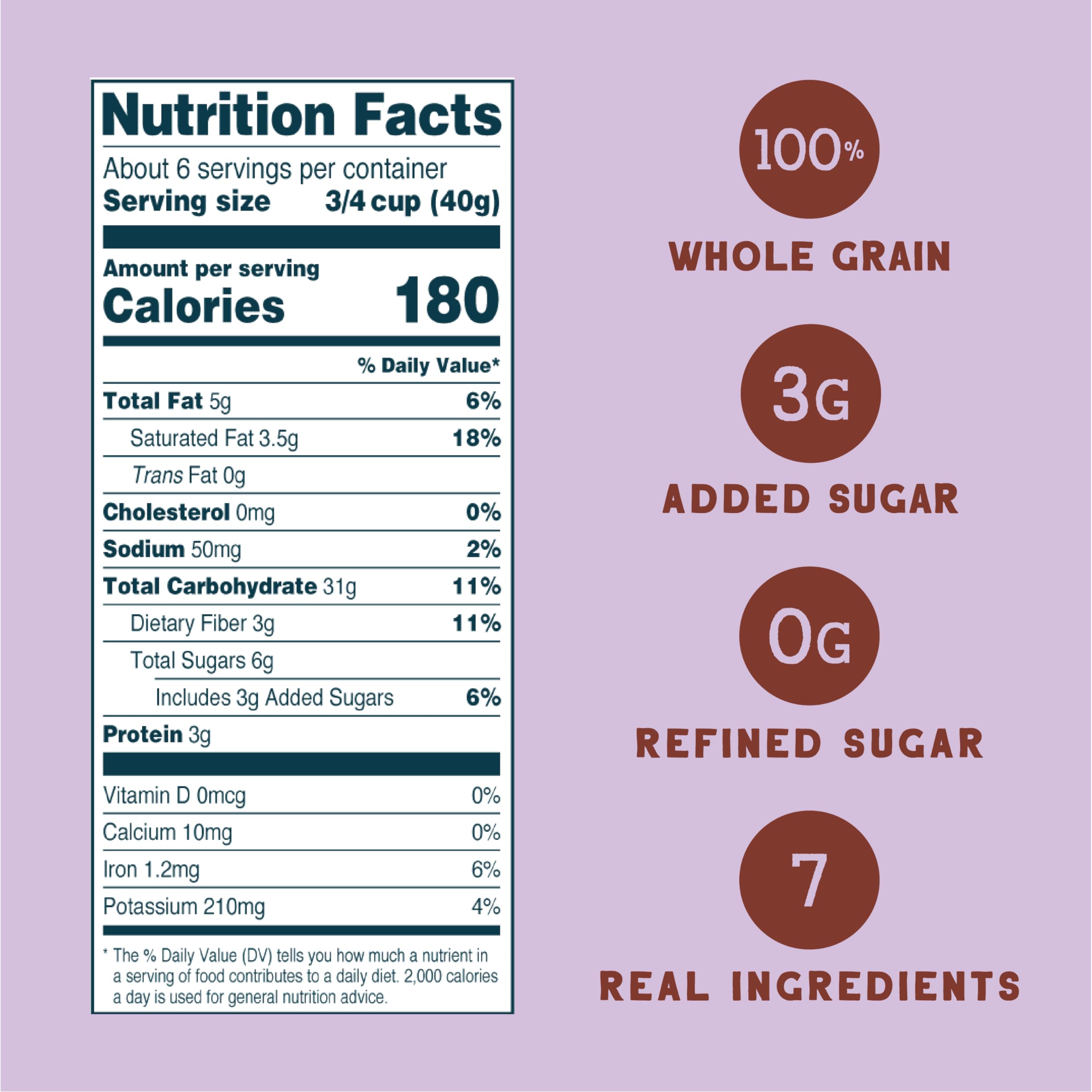 Seven Sundays open resealable pack demonstrating freshness and portability