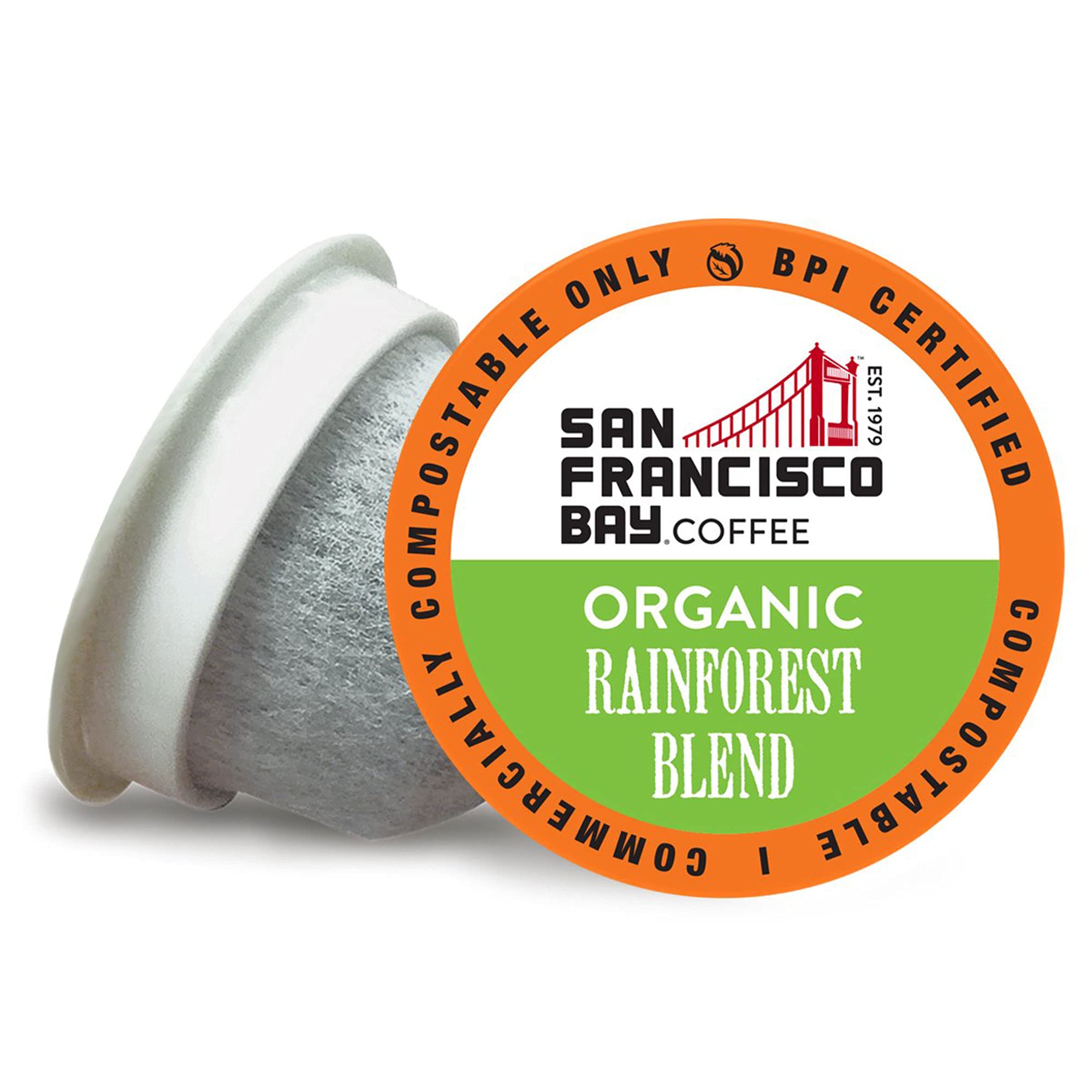 Mugs N Coffee SF Bay front packaging showing 72-count value pack, clear convenience