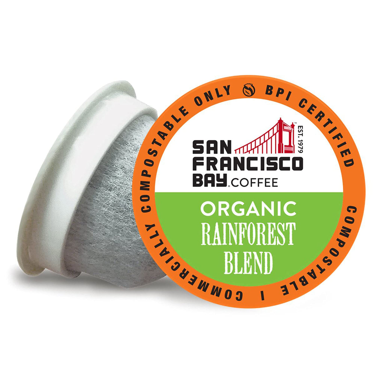 Mugs N Coffee SF Bay front packaging showing 72-count value pack, clear convenience