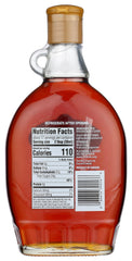 Shady Maple Farm label close-up highlighting Grade A Dark and ingredient clarity