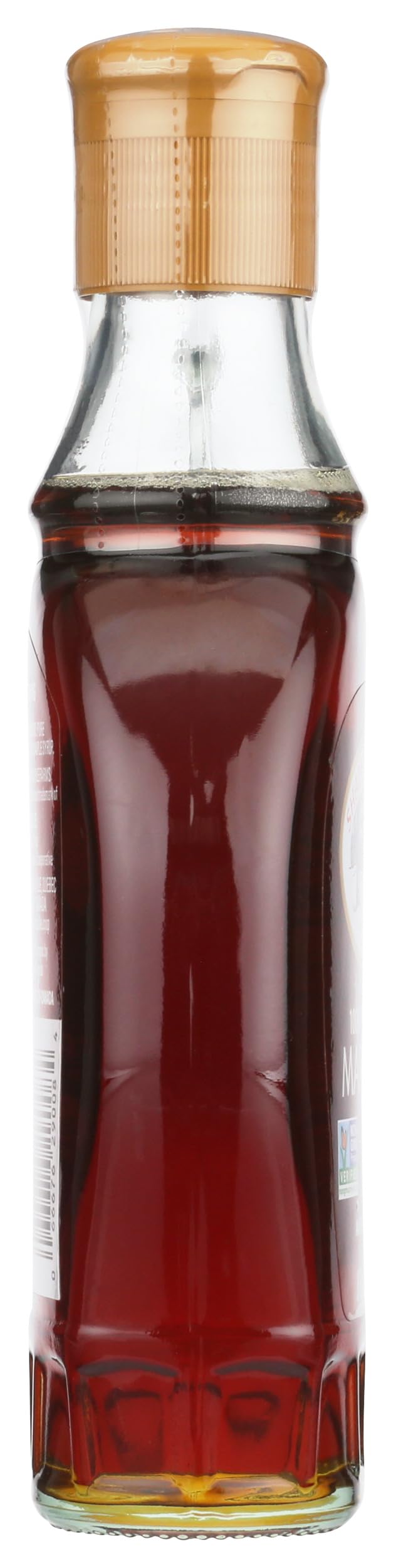 Shady Maple Farms bottle with ingredient bowl suggests baking use and consistent sweetness