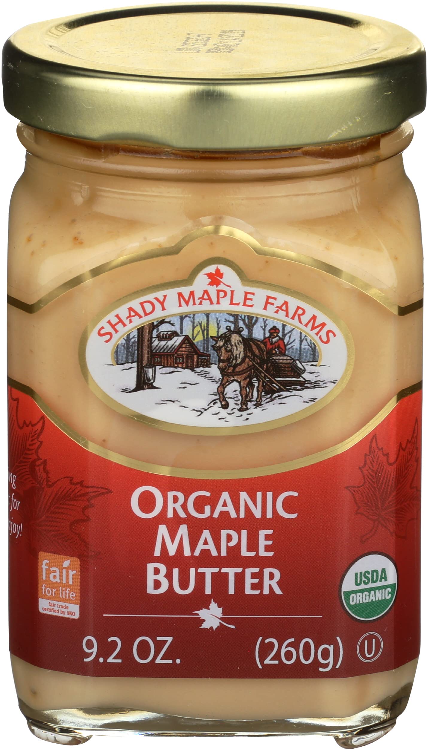Shady Maple Farms jar front showing label and 9.2 oz size for pantry appeal