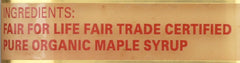 Close-up of Shady Maple Farms label and jar neck showing product authenticity