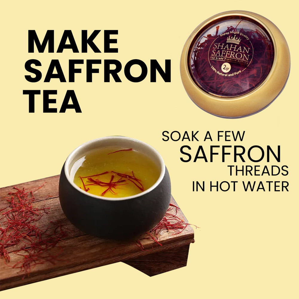 SHAHAN SAFFRON jar in kitchen setting suggesting use for cooking, baking, and gifting