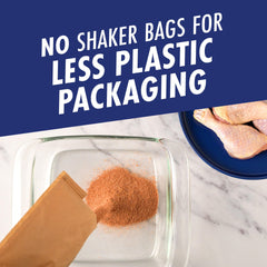 SHAKE'N BAKE coated chicken before baking for easy cleanup benefit