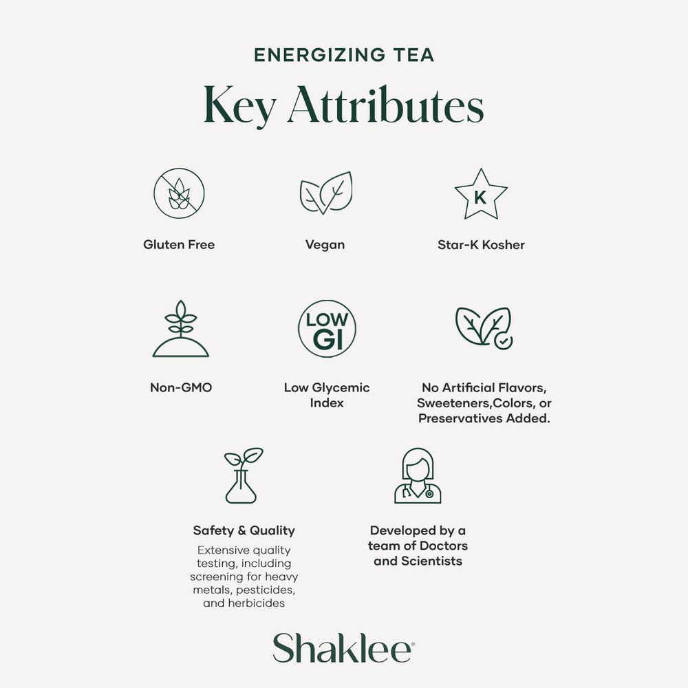 Shaklee iced energizing tea in a travel bottle for refreshment on-the-go