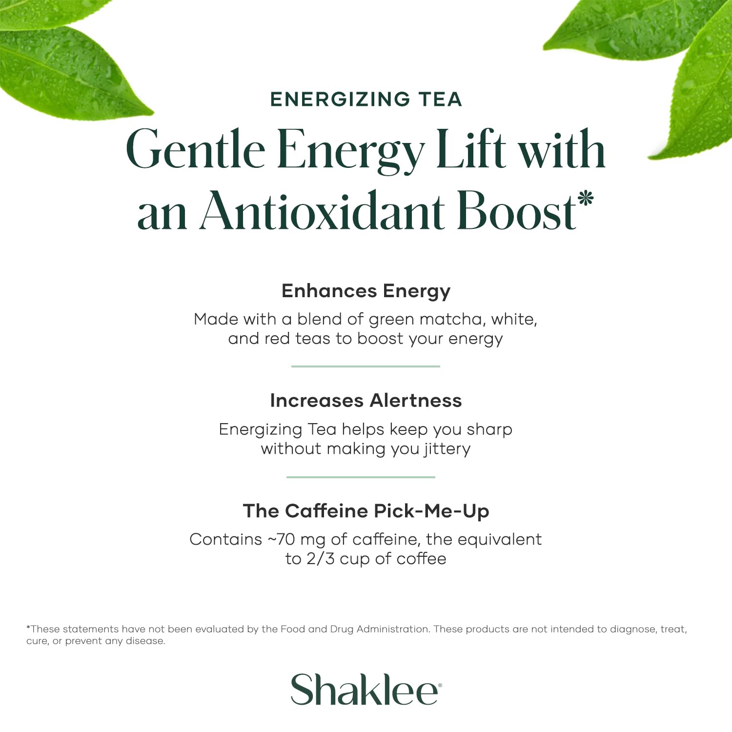Shaklee steaming hot cup of pomegranate energizing tea for calm focus