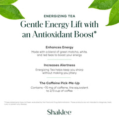 Shaklee steaming hot cup of pomegranate energizing tea for calm focus
