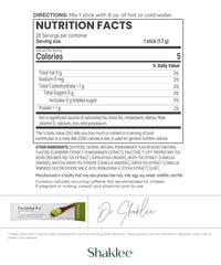 Shaklee tea powder texture in spoon showing natural matcha blend and smooth mixability
