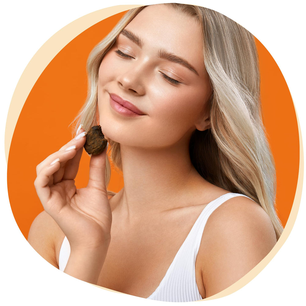 Share detail of herbal coating highlighting added aroma and depth