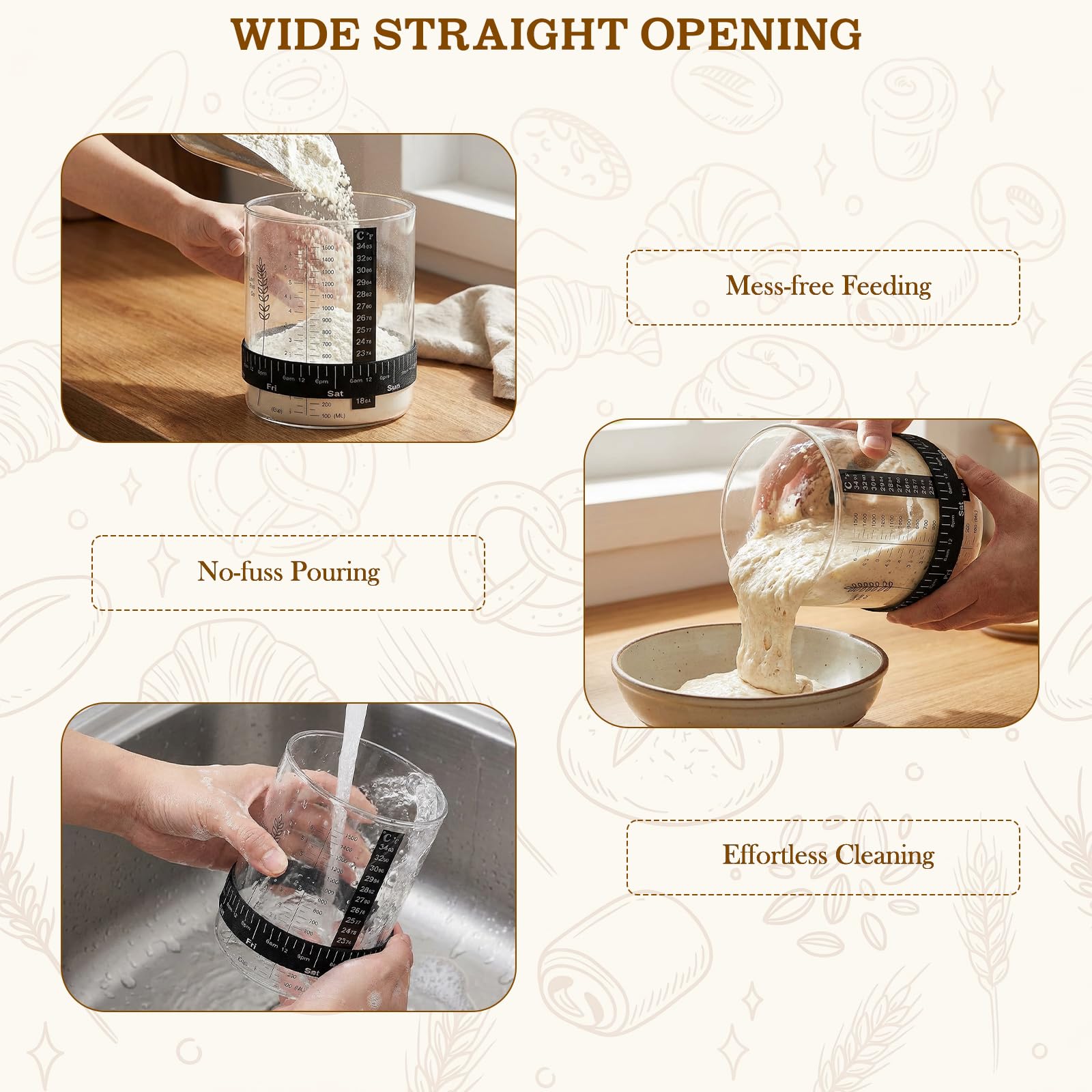 SheeChung jar in use being stirred, shows accessible wide mouth for effortless mixing