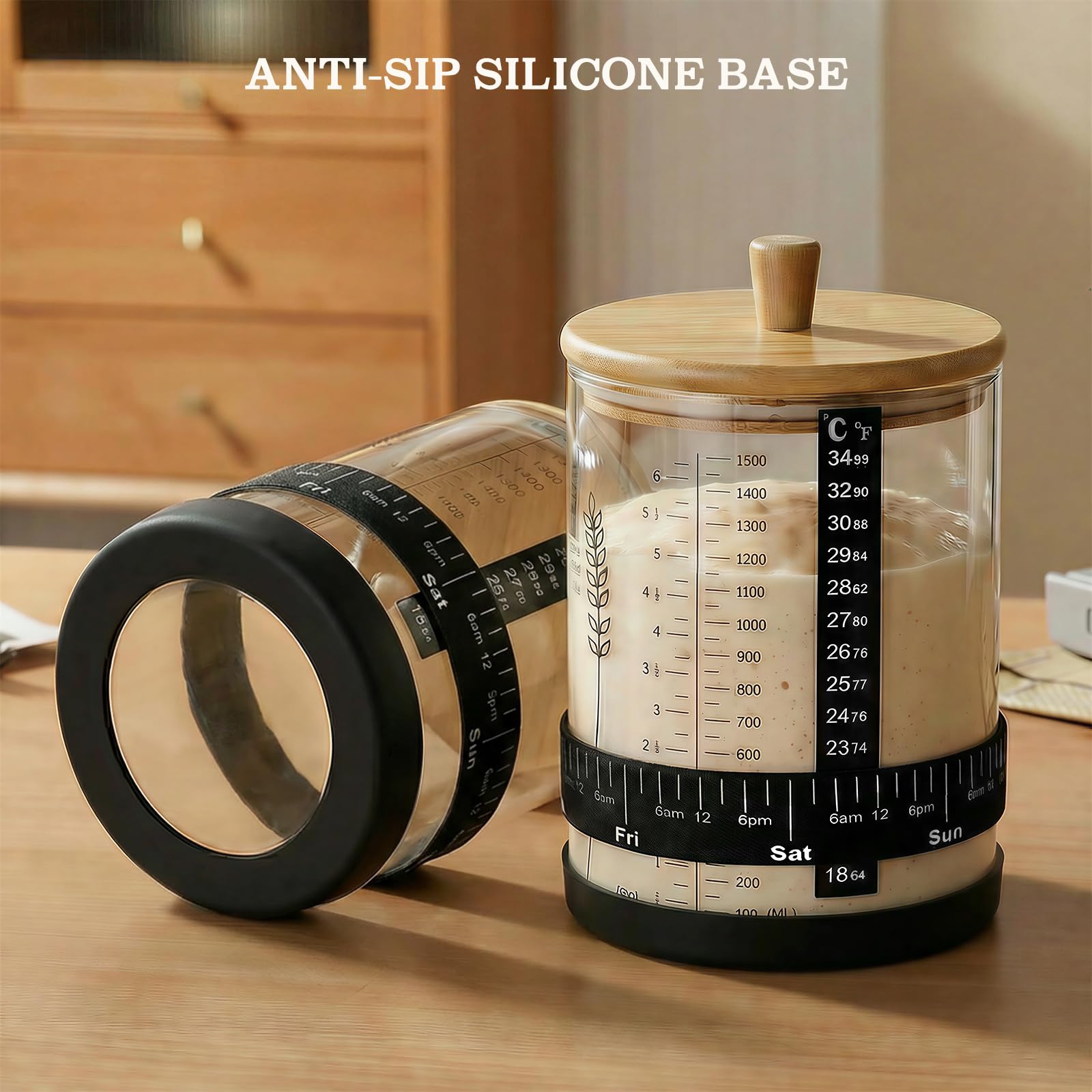 SheeChung kit on kitchen counter in lifestyle scene, encourages organized sourdough routine